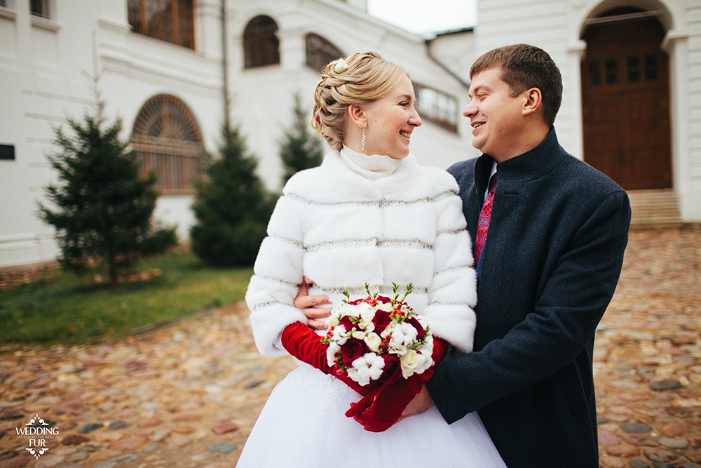 Норковые свадебные шубки для невесты купить Skornyakova Design
